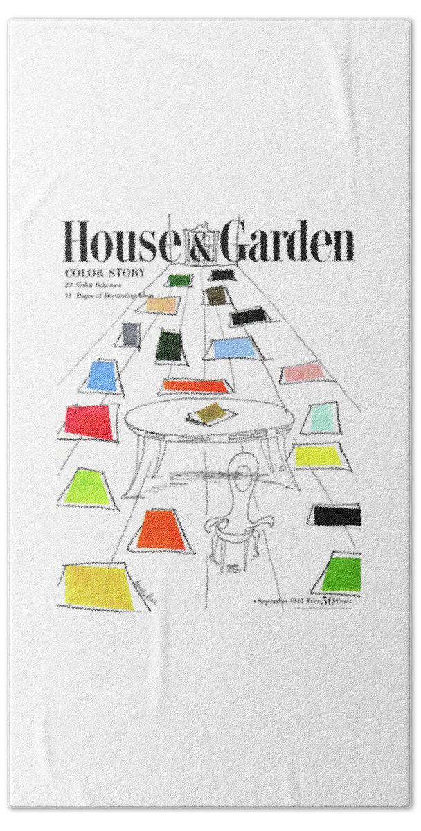 A House And Garden Cover Of Color Swatches Hand Towel