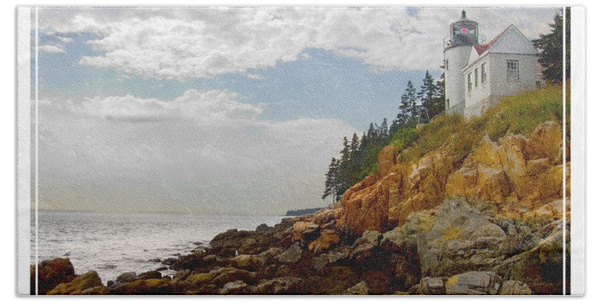 Maine Lighthouse Hand Towel featuring the photograph Bass Harbor Head Lighthouse by Mike McGlothlen