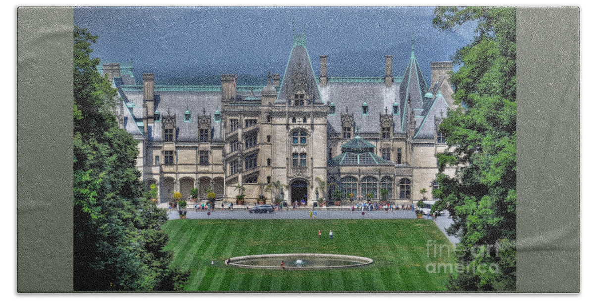 The Biltmore House Bath Towel featuring the photograph Biltmore House #1 by Savannah Gibbs