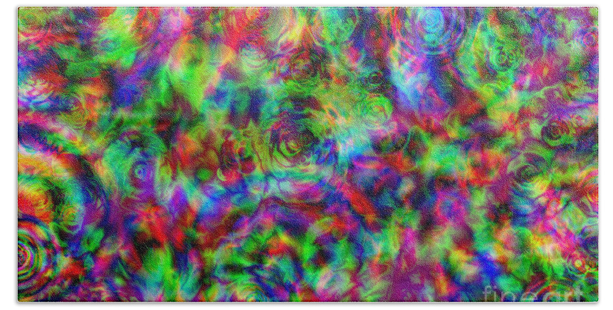 Abstract Hand Towel featuring the digital art Brainstorm by Diane Macdonald