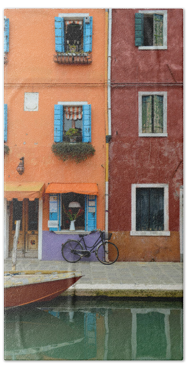 Ancient Hand Towel featuring the photograph Burano Italy #1 by Brandon Bourdages