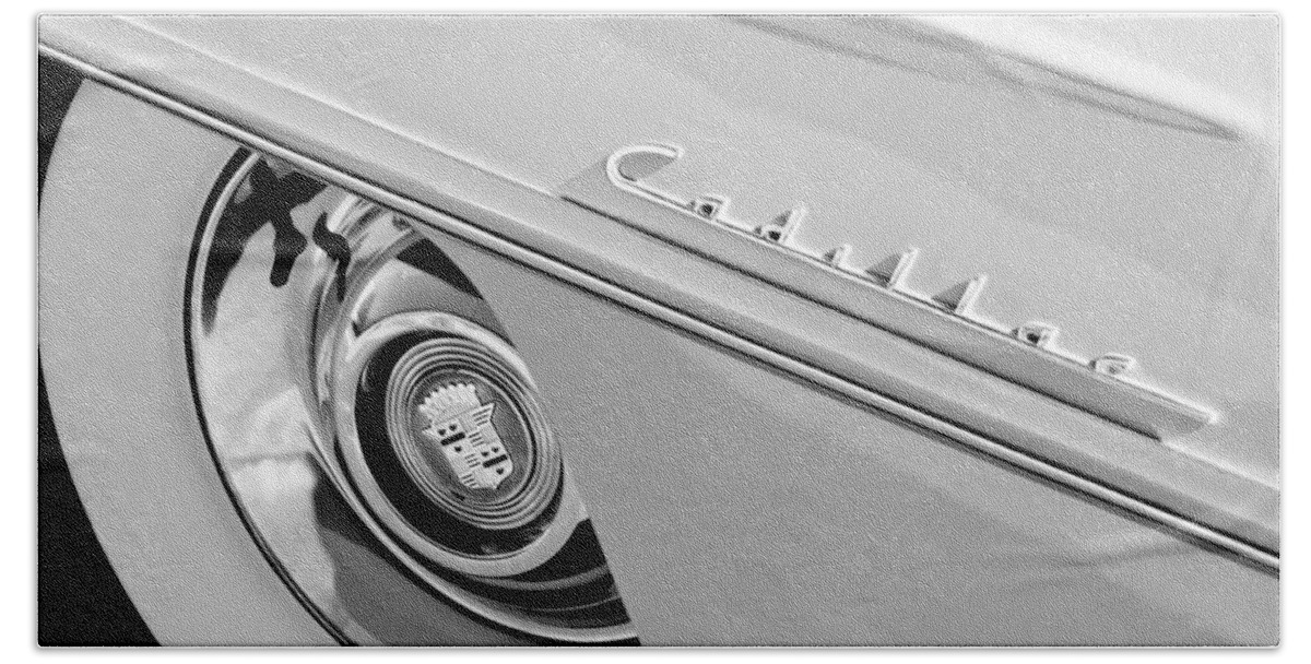 Cadillac Wheel Emblem Bath Towel featuring the photograph Cadillac Wheel Emblem #1 by Jill Reger