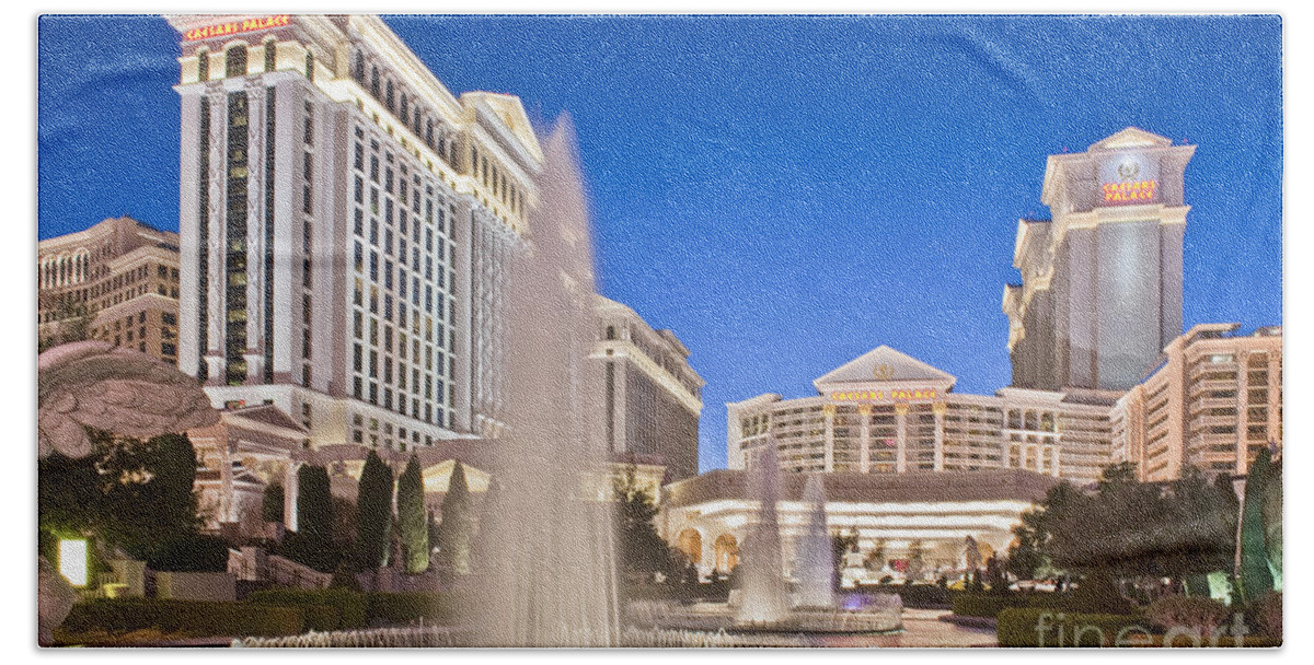 Caesars Palace Hand Towel featuring the photograph Caesars Palace Hotel Resort Las Vegas Nevada by David Zanzinger