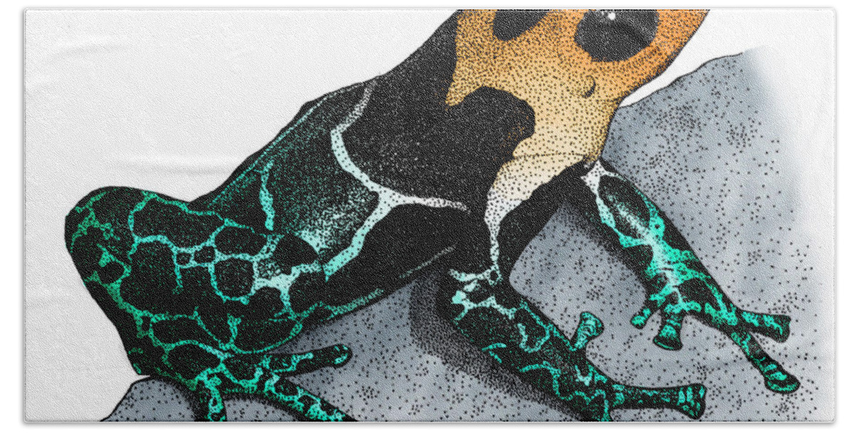 Red-headed Poison Dart Frog Bath Towel featuring the photograph Crowned Poison Frog #1 by Roger Hall