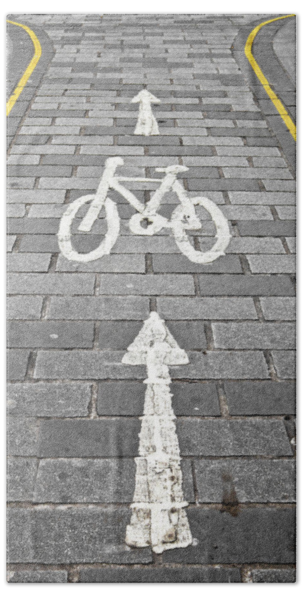 Active Bath Towel featuring the photograph Cycle path #1 by Tom Gowanlock