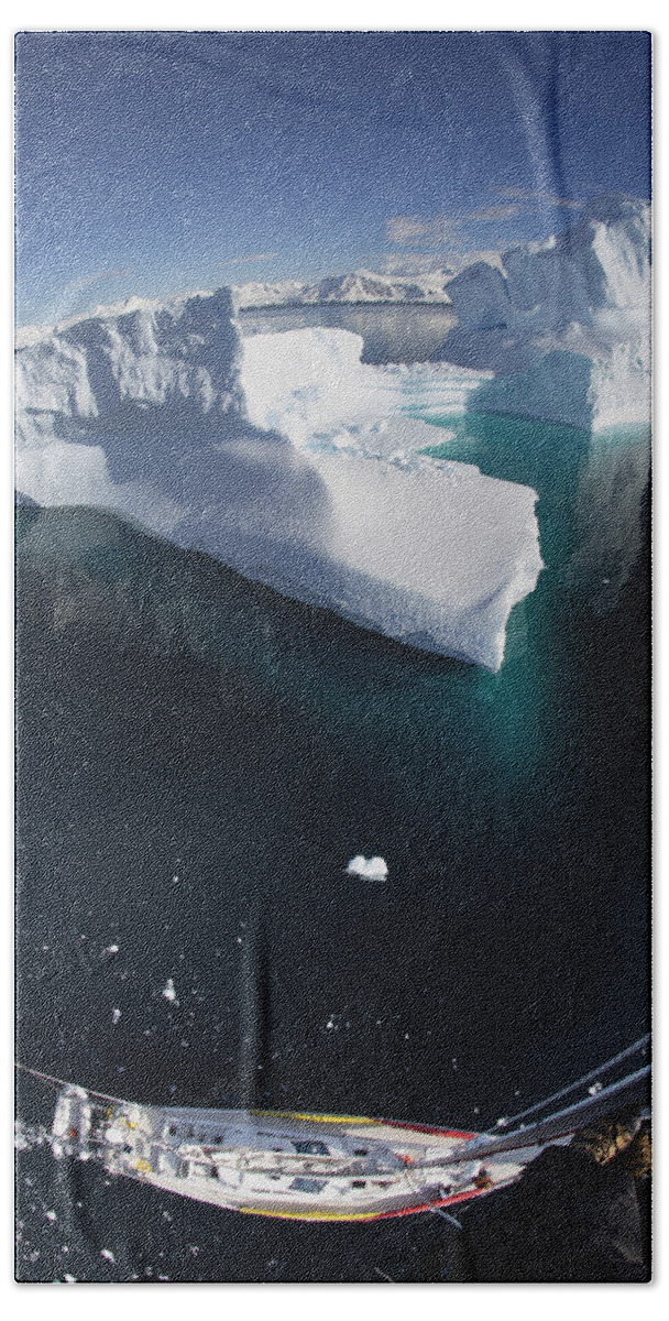 Feb0514 Bath Towel featuring the photograph Giant Iceberg From The Crows Nest #1 by Matthias Breiter