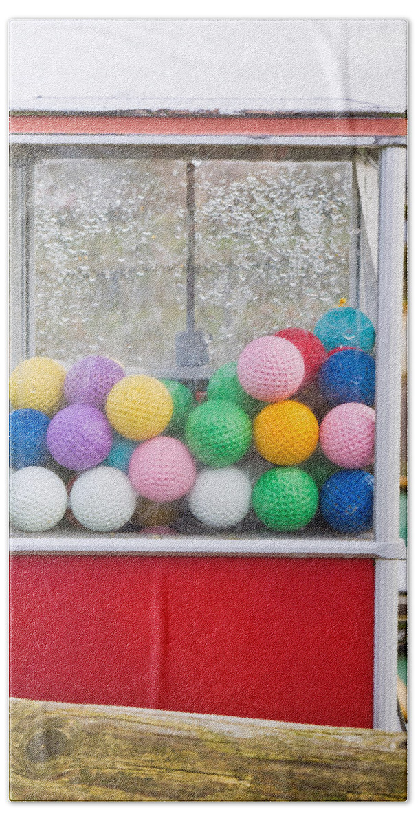 Abundant Hand Towel featuring the photograph Golf balls #1 by Tom Gowanlock