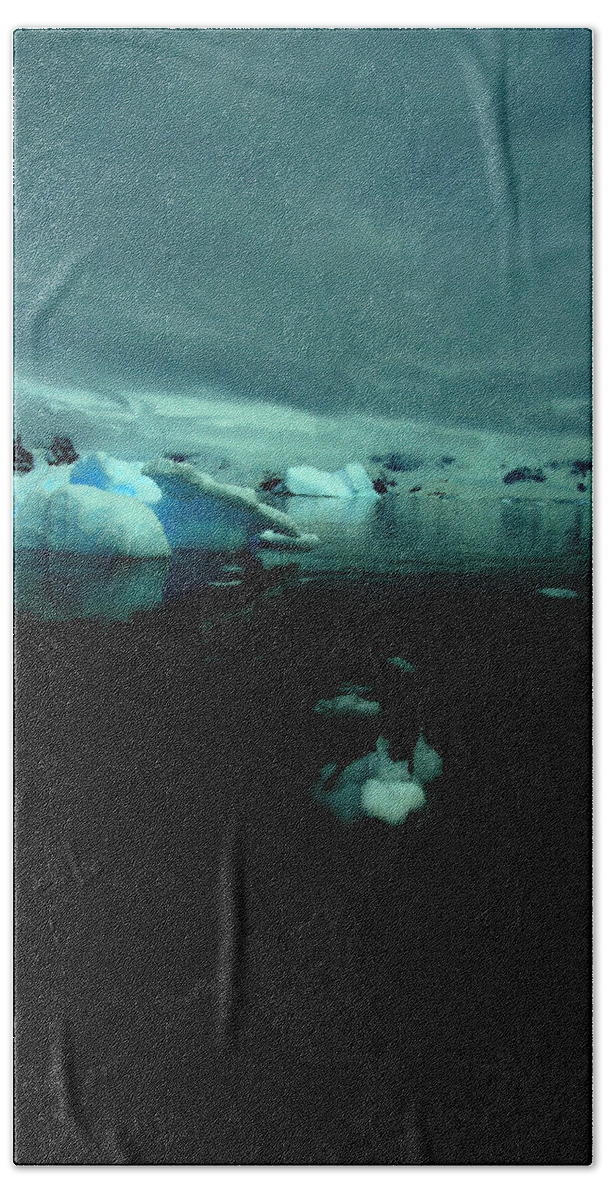Iceberg Hand Towel featuring the photograph Icebergs #1 by Amanda Stadther