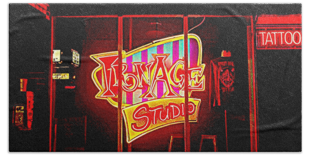  Hand Towel featuring the photograph IronAge Studio by Kelly Awad