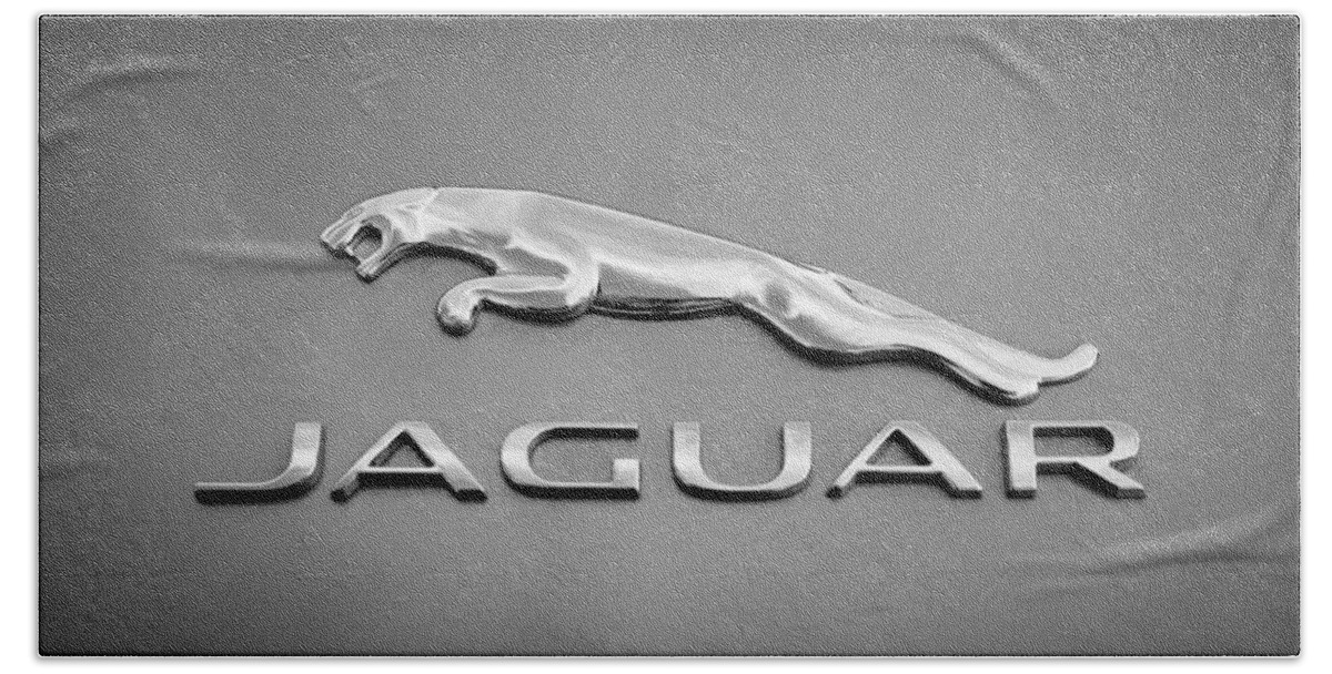 Jaguar F Type Emblem Hand Towel featuring the photograph Jaguar F Type Emblem by Jill Reger