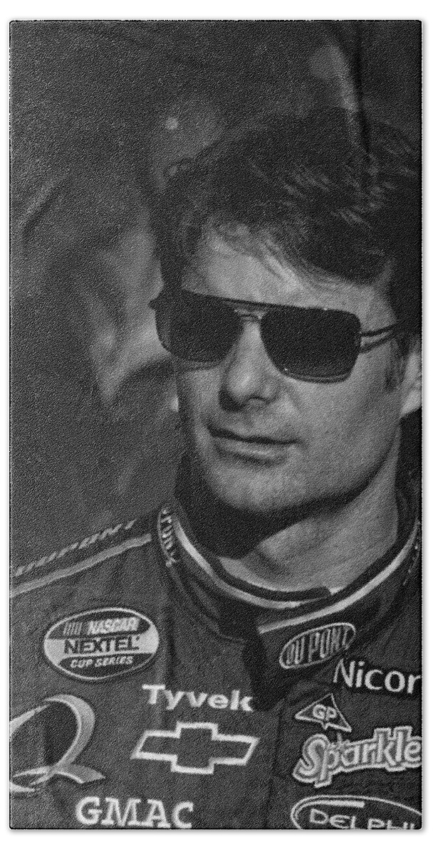 Jeff Gordon Hand Towel featuring the photograph jeff Gordon #1 by Kevin Cable