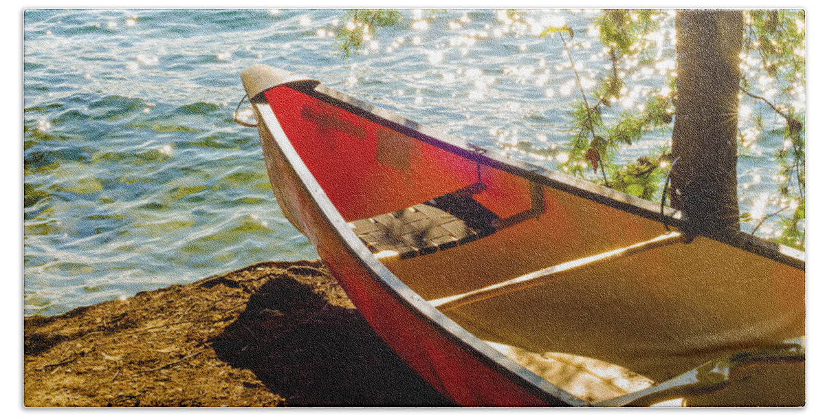 Activity Bath Sheet featuring the photograph Kayak By The Water #1 by Alex Grichenko