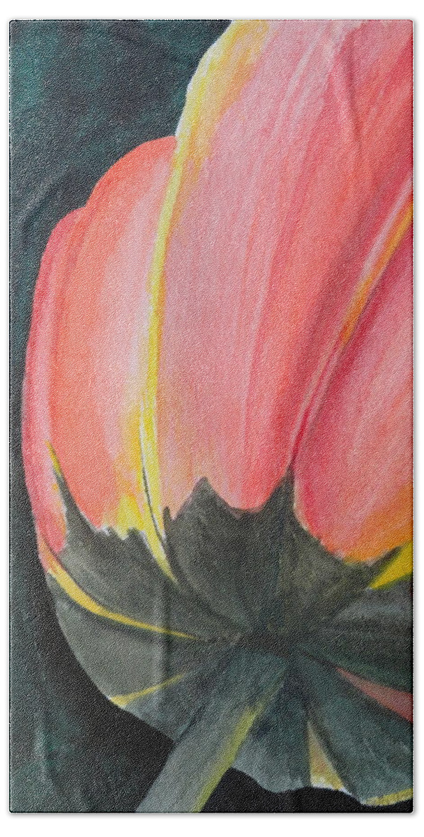 Tulip Bath Towel featuring the painting Looking Up #4 by Betty-Anne McDonald