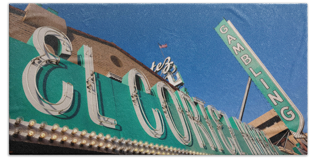 Photography Bath Towel featuring the photograph Low Angle View Of Sign Of El Cortez #1 by Panoramic Images