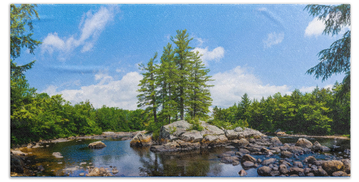 Photography Bath Towel featuring the photograph Moose River In The Adirondack #1 by Panoramic Images