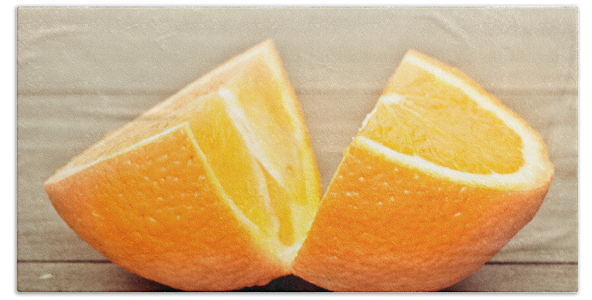 Antioxidant Hand Towel featuring the photograph Orange #1 by Tom Gowanlock