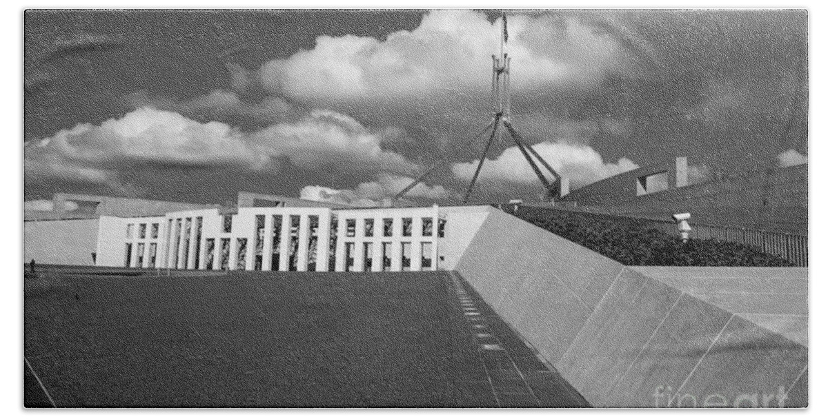 Australia Bath Towel featuring the photograph Parliament House Australia #2 by Steven Ralser