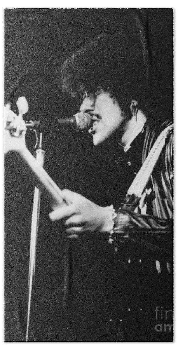 Phil Bath Towel featuring the photograph Phil Lynott #2 by David Fowler