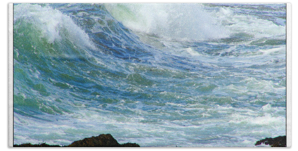 Water Hand Towel featuring the photograph Rough Seas #2 by Mariarosa Rockefeller