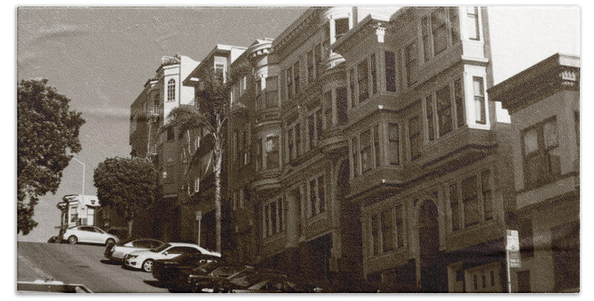 San Francisco Hand Towel featuring the photograph San Francisco Hills #2 by Aidan Moran