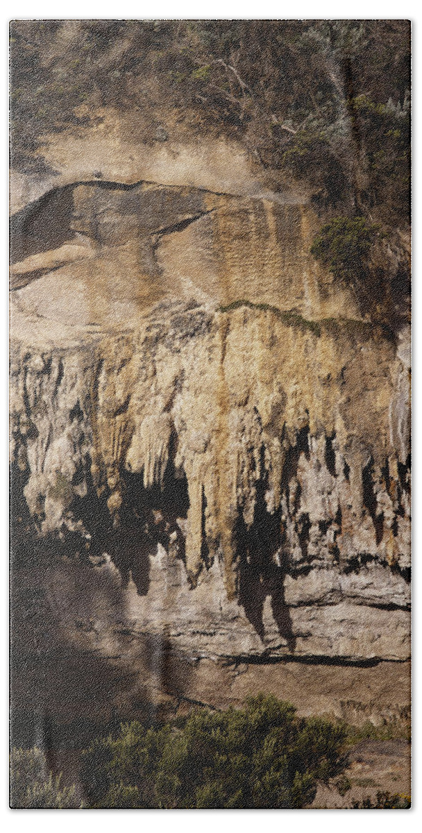 1995 Bath Towel featuring the photograph Sand Stalactites In Australia #1 by A.b. Joyce