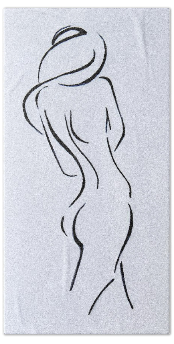 Perfect Body Shape Bath Towel by Anna Om - Pixels