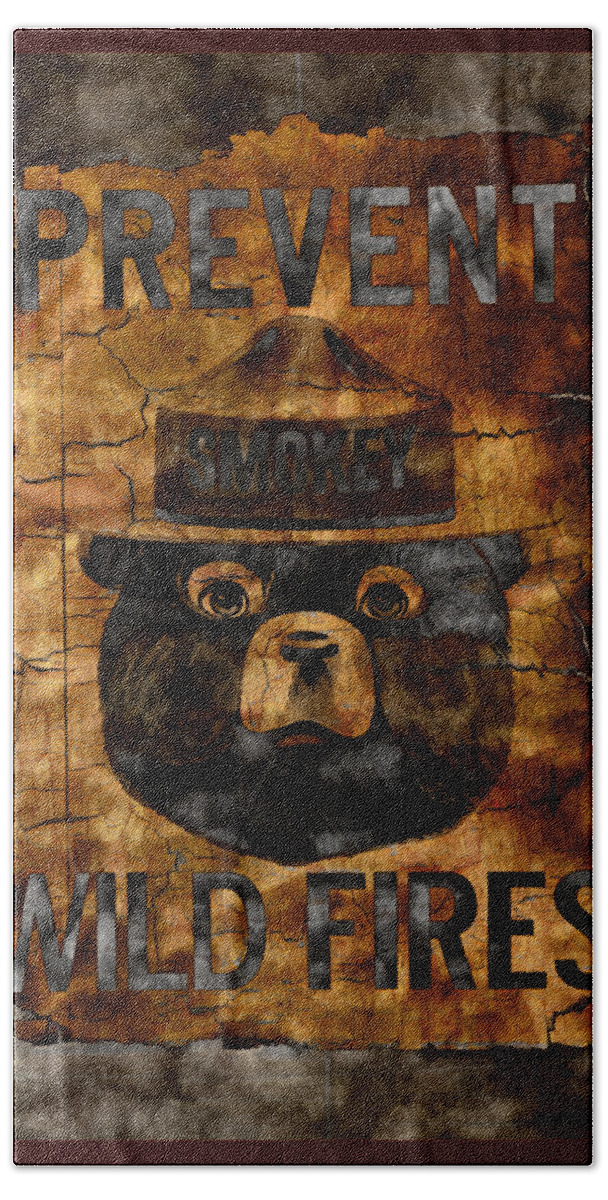 Smokey The Bear Only You Can Prevent Wild Fires Hand Towel by Lone Palm  Studio - Fine Art America