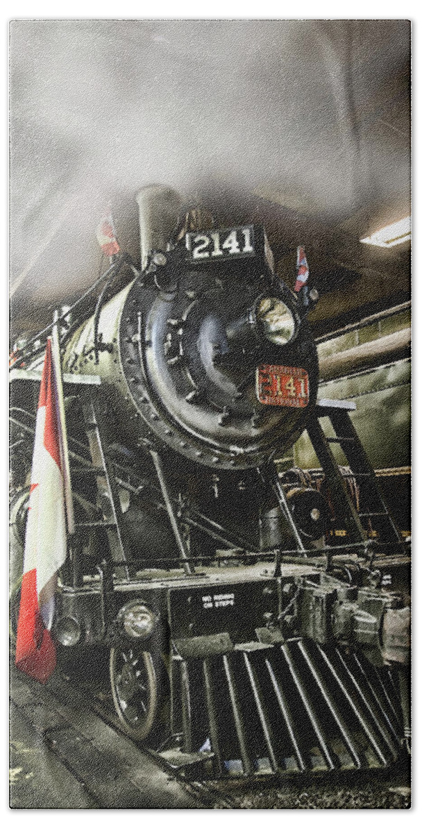 Steam Bath Towel featuring the photograph Steam Locomotive 2141 #1 by Theresa Tahara
