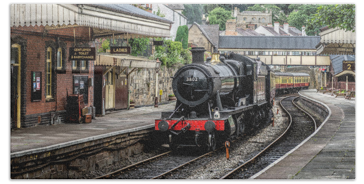 Steam Locomotive Bath Towel featuring the photograph Steam Train Wales by Adrian Evans