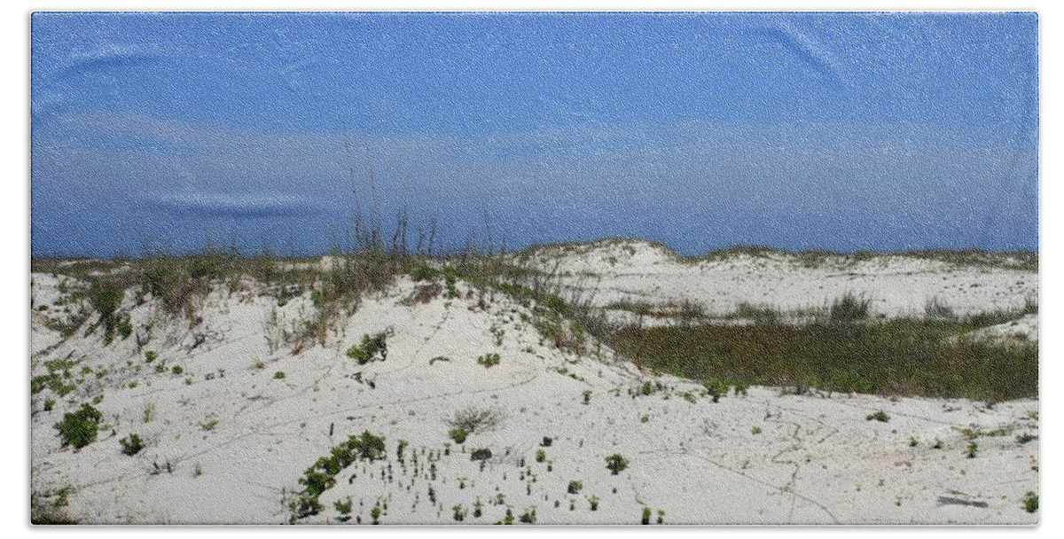 St George Island Bath Towel featuring the photograph The Dunes by Debra Forand