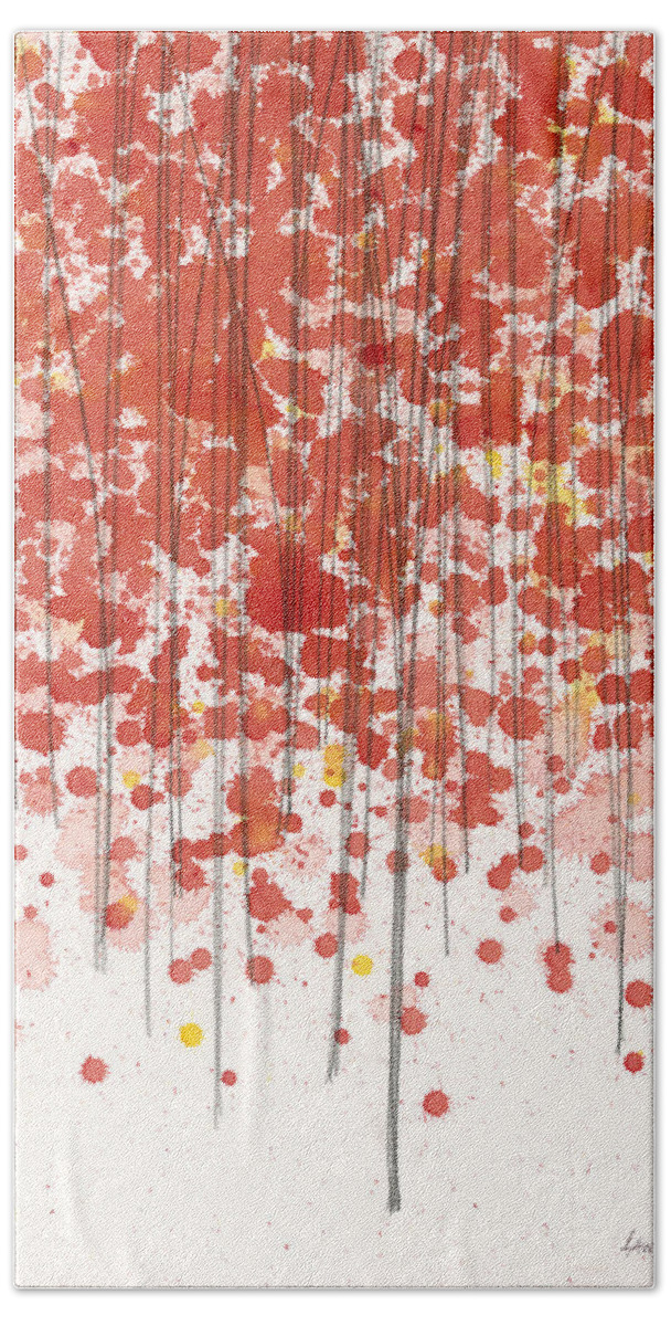 Beautiful Bath Towel featuring the painting Tree Series 4 by Jerome Lawrence
