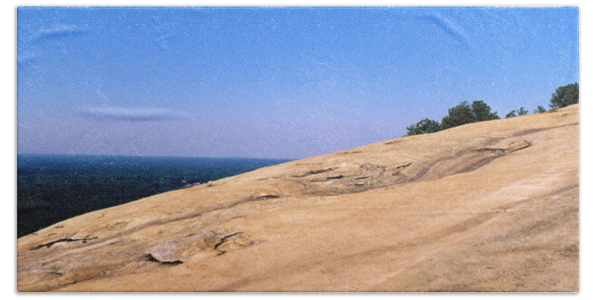 Photography Hand Towel featuring the photograph Trees On A Mountain, Stone Mountain #1 by Panoramic Images
