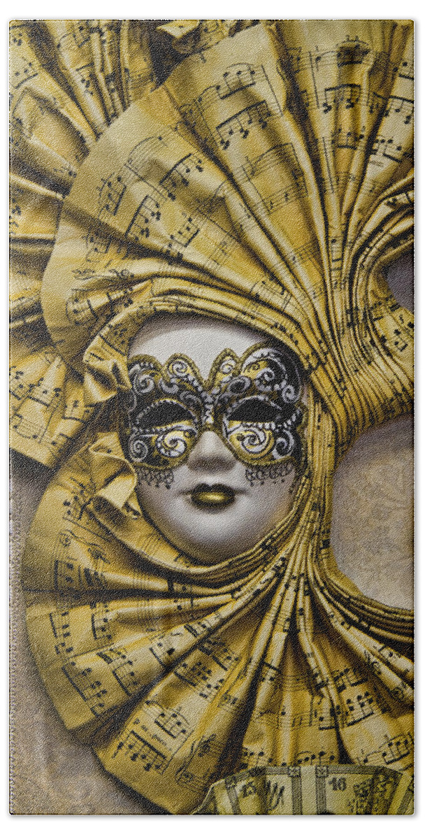 Venetian Hand Towel featuring the photograph Venetian Carnaval Mask #1 by David Smith