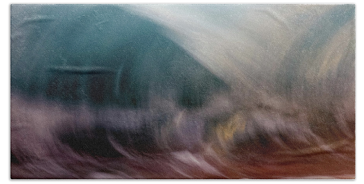 Blue Bath Towel featuring the photograph Ocean Wave Blurred By Motion Hawaii #10 by Vince Cavataio