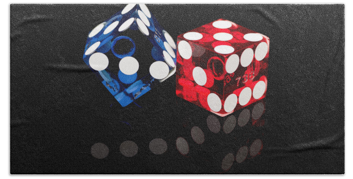Dice Bath Towel featuring the photograph Colorful Dice #18 by Raul Rodriguez
