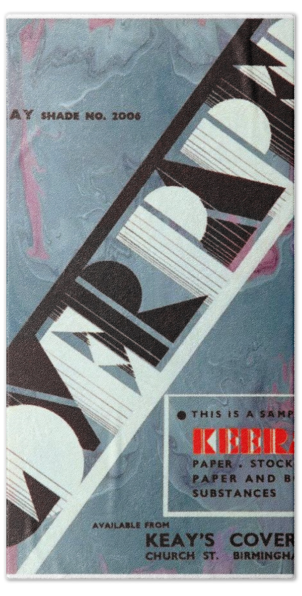 1934 Bath Towel featuring the digital art 1934 - Keeray Printing Paper Advertisement - Color by John Madison