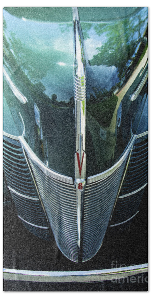 Vintage 1940 Ford Fine Art Photography Photographs Bath Towel featuring the photograph 1940 Ford Classic Deluxe Two Door Sedan V-8 by Jerry Cowart