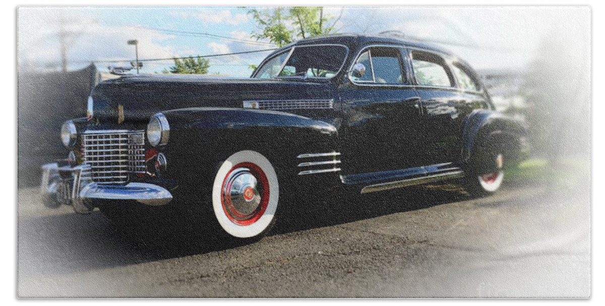 1941 Cadillac Coupe Bath Sheet featuring the photograph 1941 Cadillac Coupe by Paul Ward
