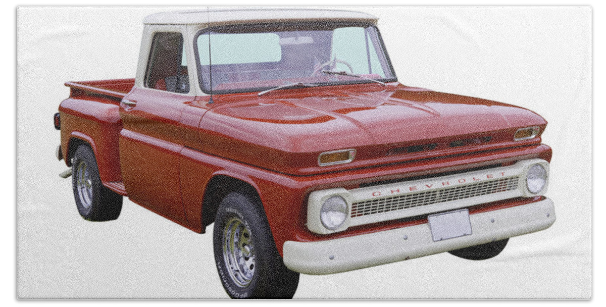 Old Bath Towel featuring the photograph 1965 Chevrolet Pickup Truck by Keith Webber Jr