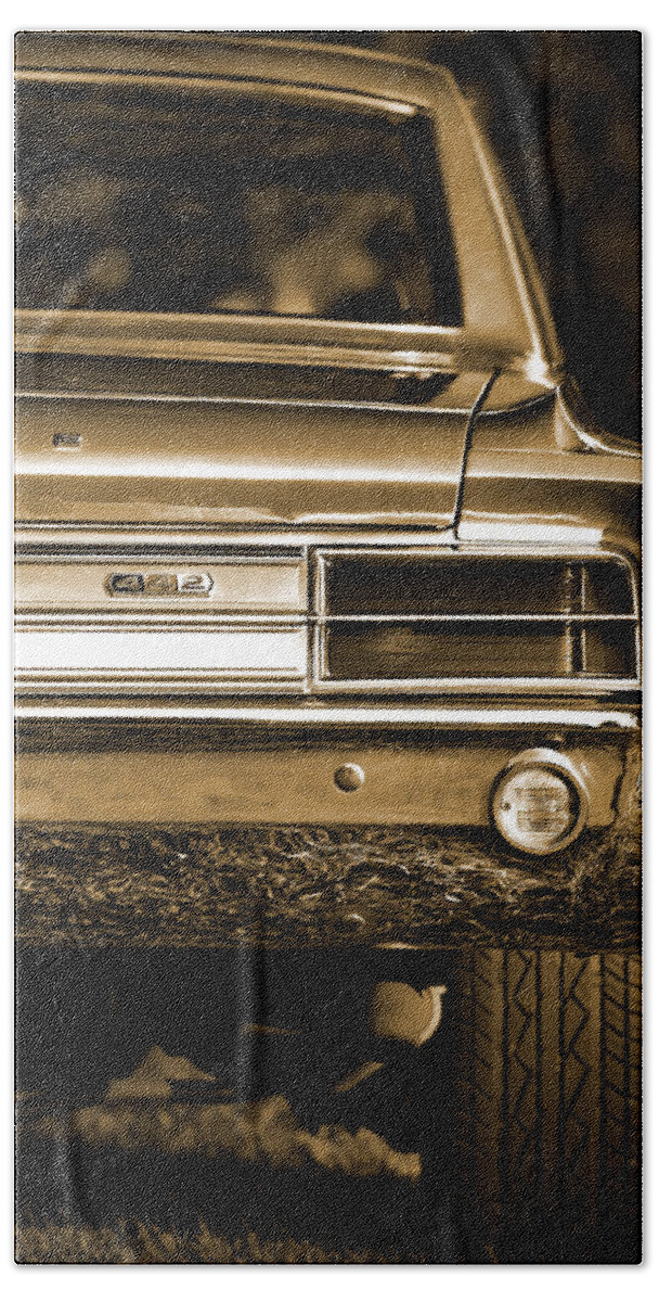 Red Bath Towel featuring the photograph 1965 Olds 442 by Gordon Dean II