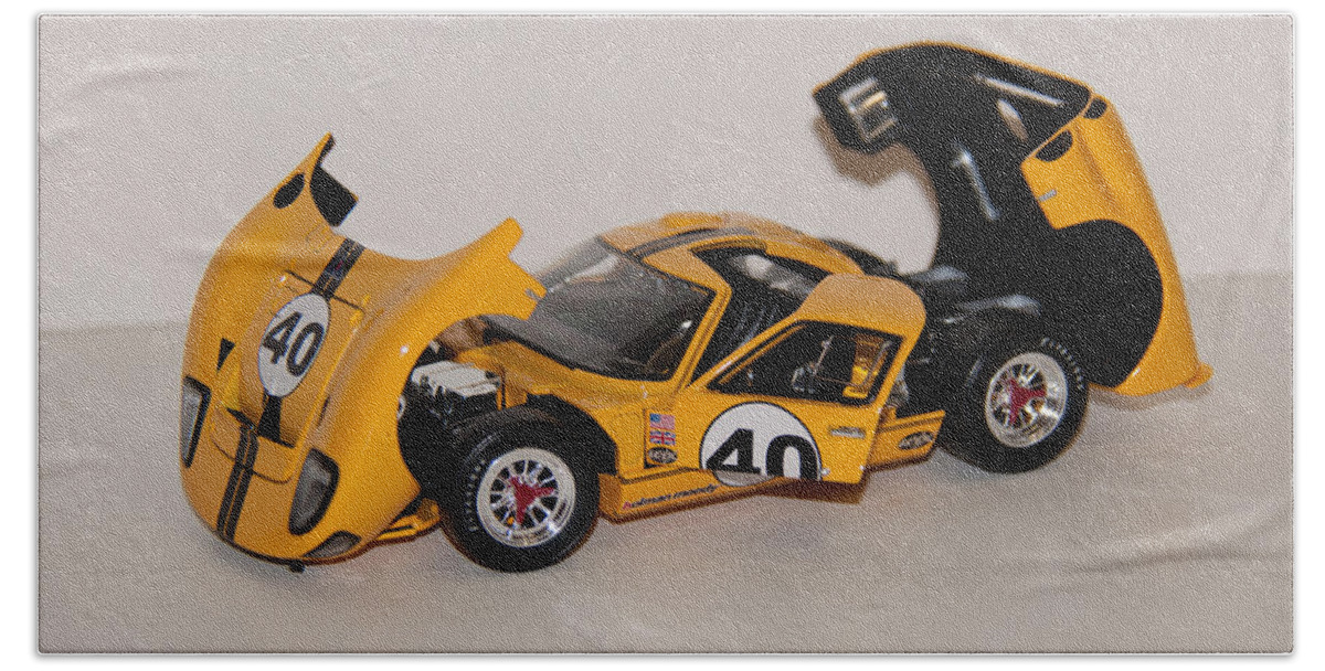 Ford Bath Towel featuring the photograph 1966 Ford GT40 - Diecast by John Black