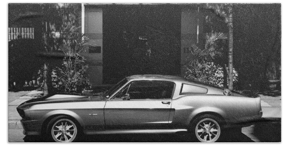 Mustang Hand Towel featuring the photograph 1967 Shelby Mustang b by Andrew Fare