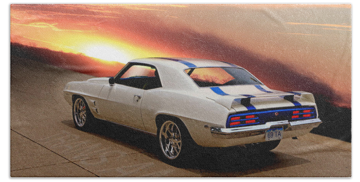 1969 Bath Towel featuring the photograph 1969 Trans Am by Christopher McKenzie
