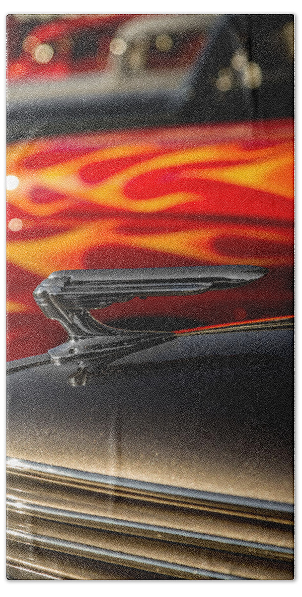 Car Show Hand Towel featuring the photograph 1939 Graham Coupe Hood Ornament by Ron Pate