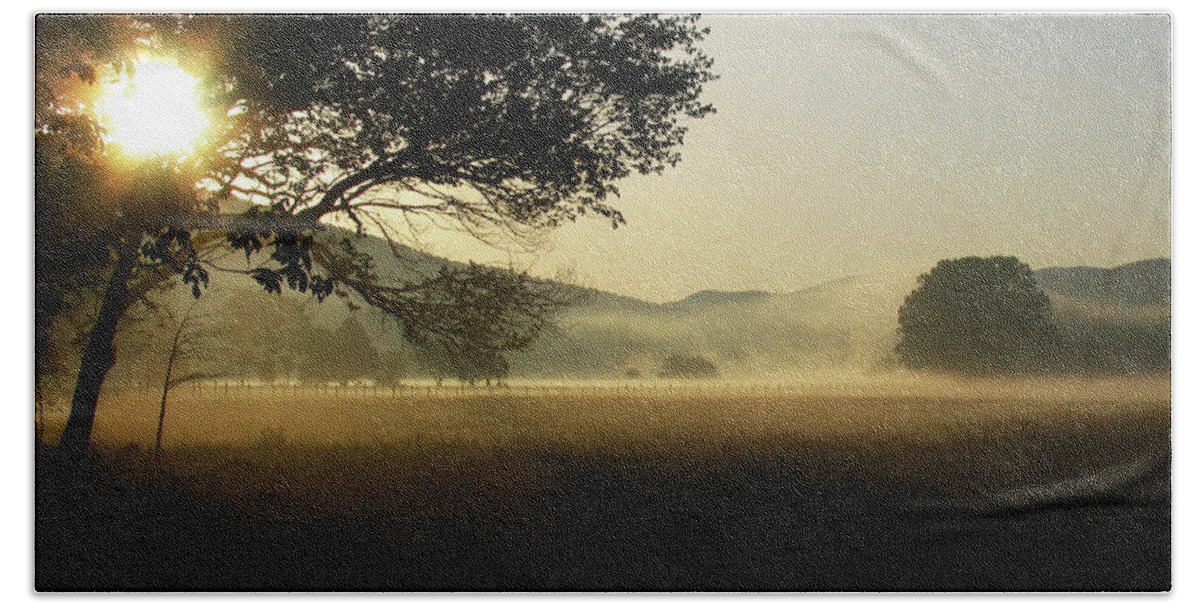 Cades Cove Hand Towel featuring the photograph Cades Cove Sunrise II #2 by Douglas Stucky