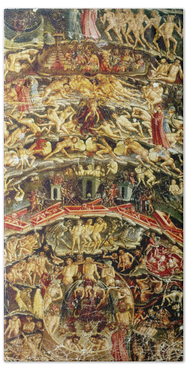 18th Century Bath Towel featuring the drawing Dante's Divine Comedy #2 by Granger