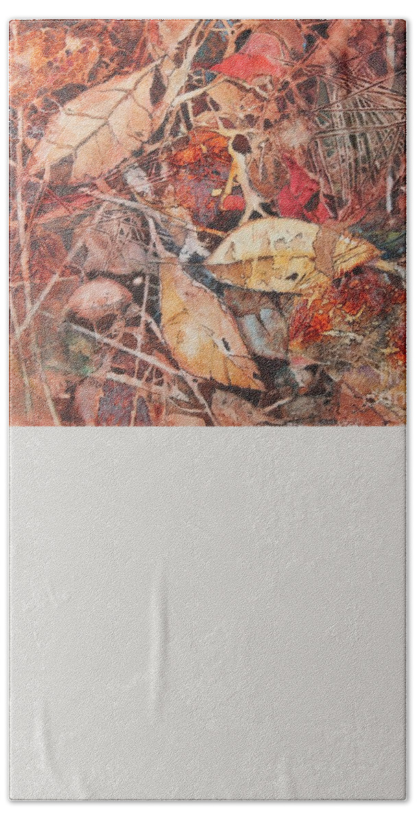 Tree Hand Towel featuring the painting Fallen II by Elizabeth Carr