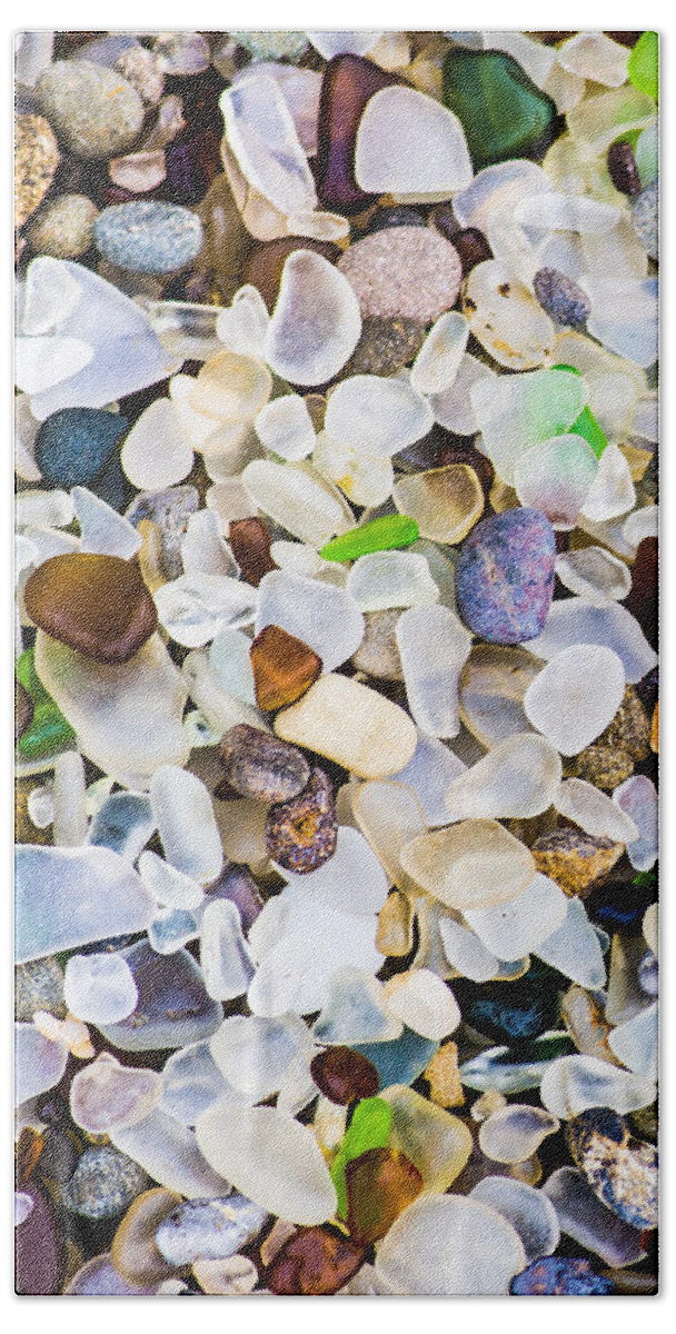 Treasures From The Sea Hand Towel featuring the photograph Glass Beach #2 by Priya Ghose