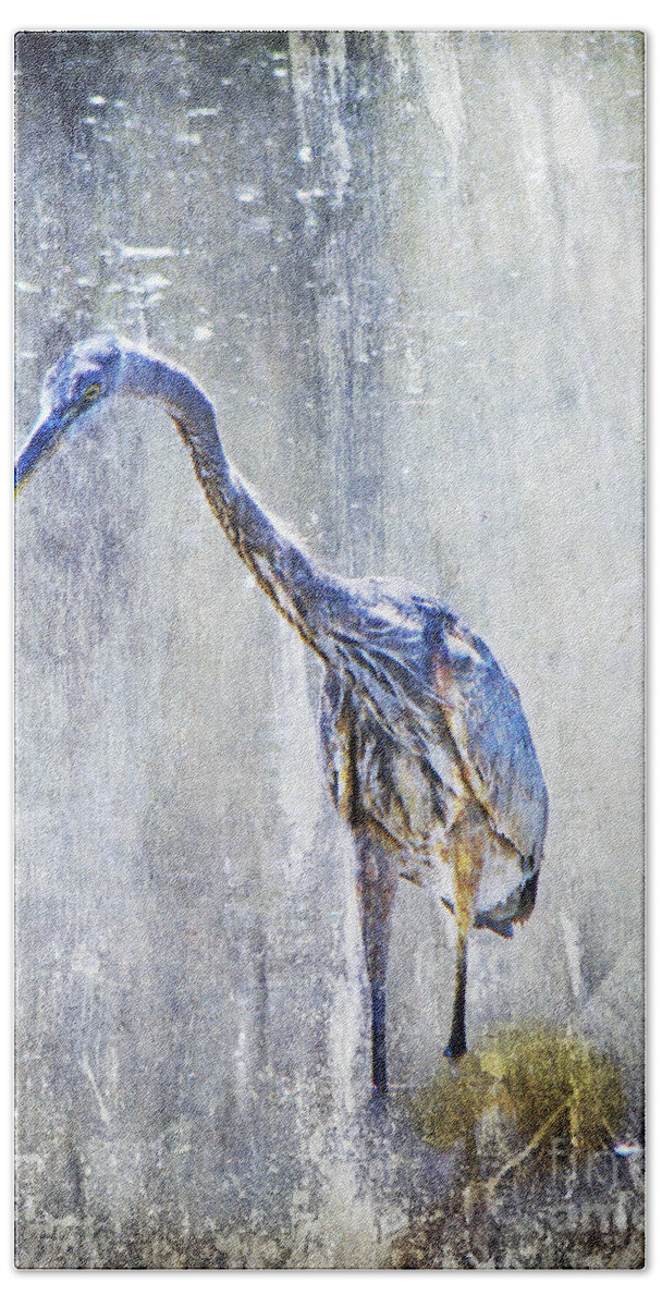 Heron Bath Towel featuring the photograph Great Blue Heron - Ardea herodias by Carol Senske