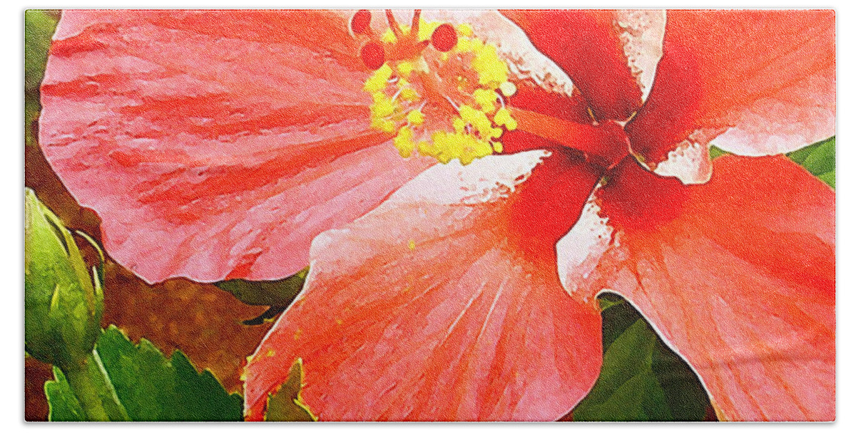 Hibiscus Bath Sheet featuring the photograph Happy Hibiscus by James Temple